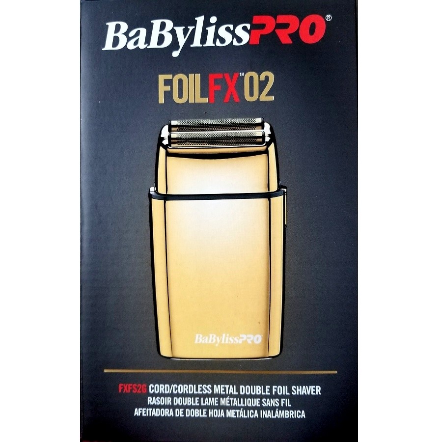babyliss pro cordless metal double foil gold shaver foilfx02